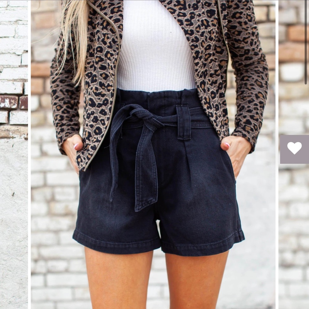NWT High Waisted Paper Bag Utility Shorts